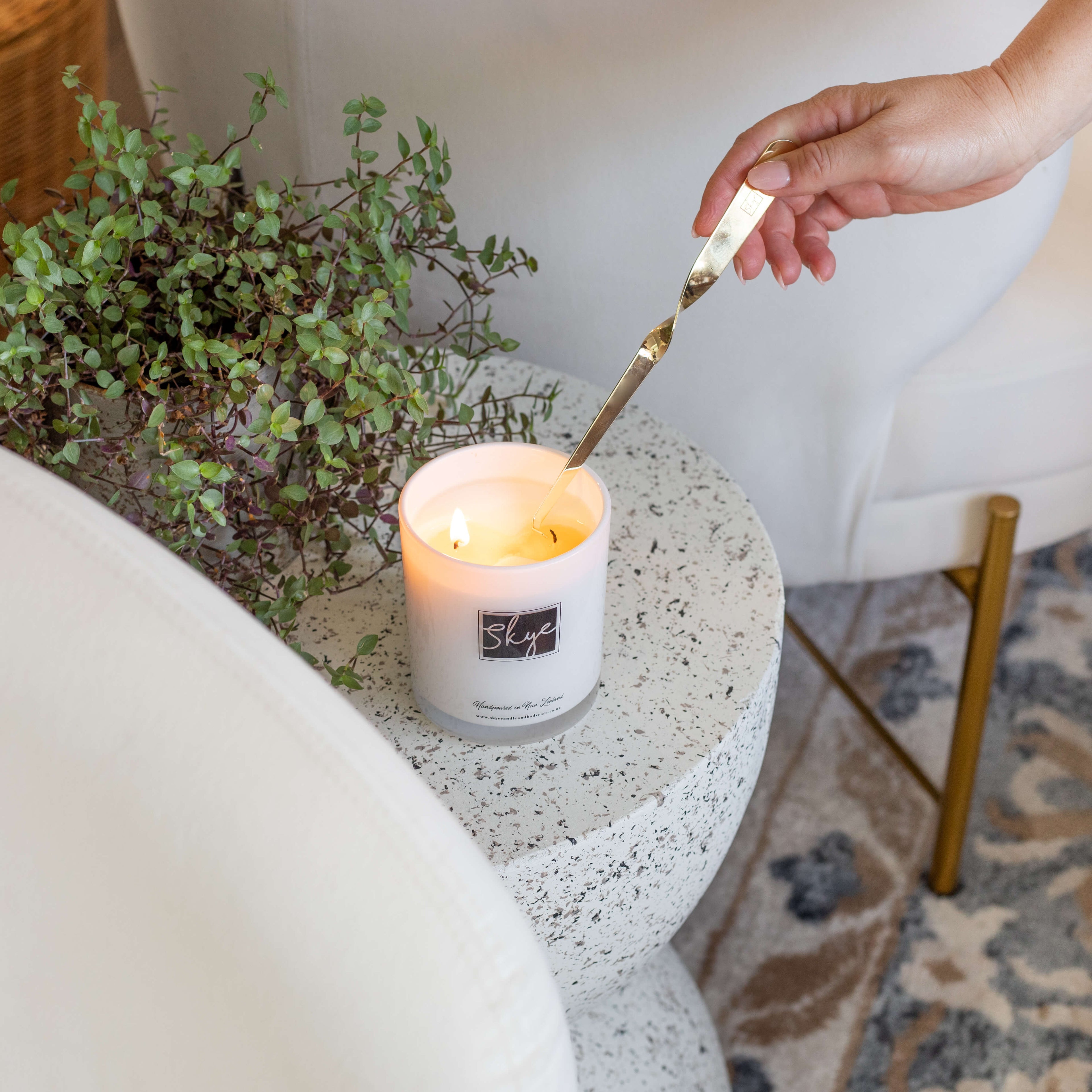 floral soy candle