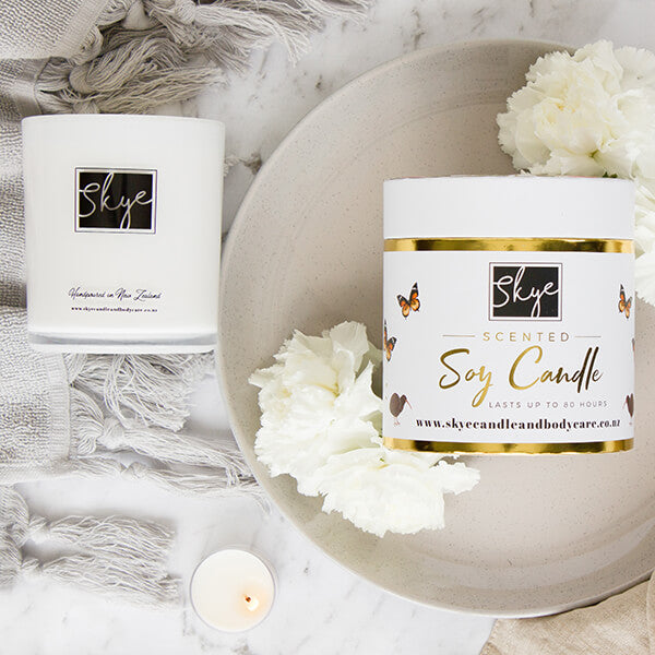 bamboo and white lily soy candle
