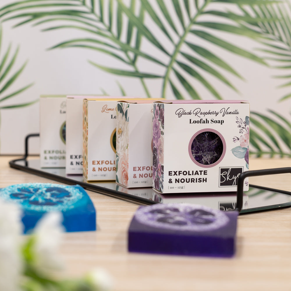coconut lime loofah soap