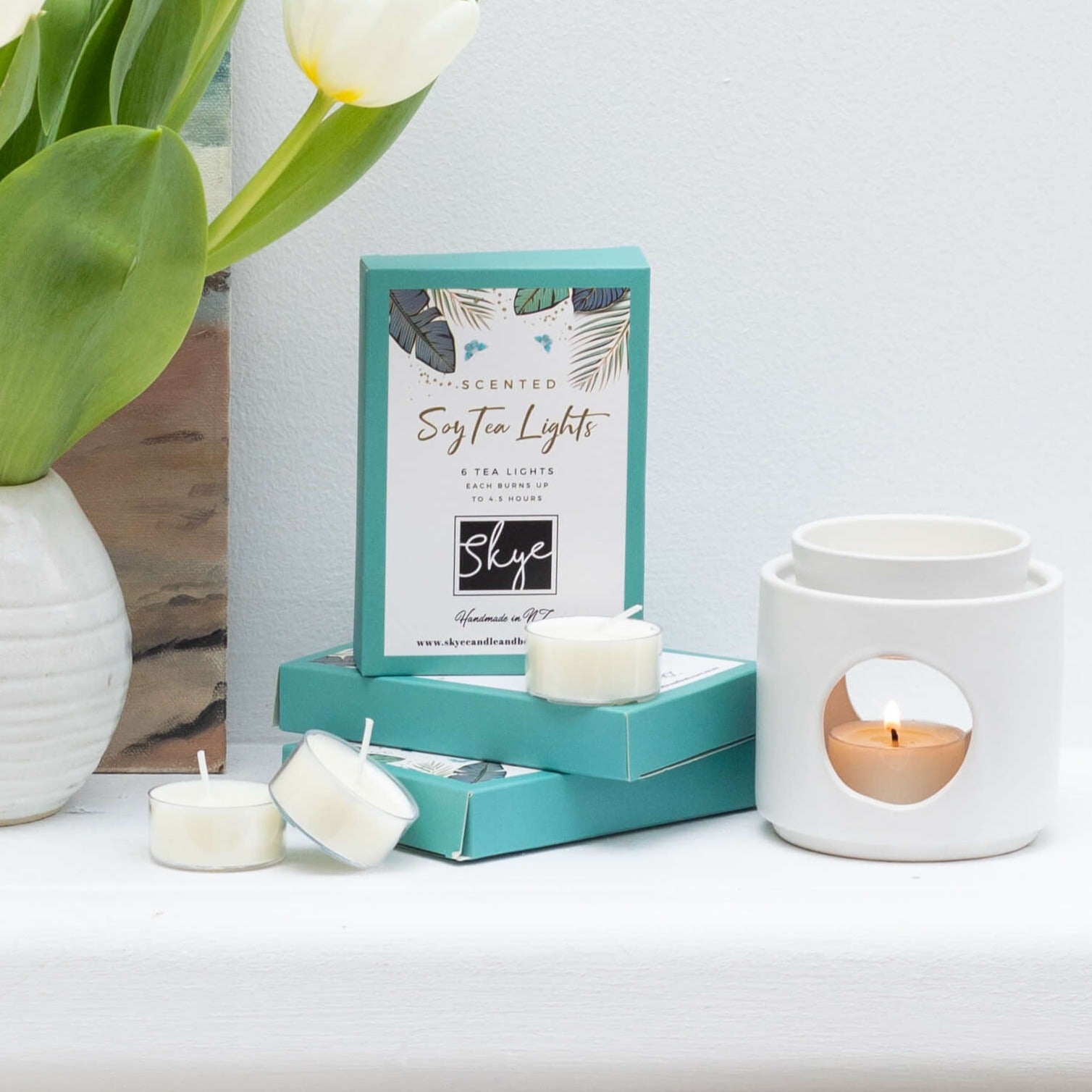 unscented soy tea lights